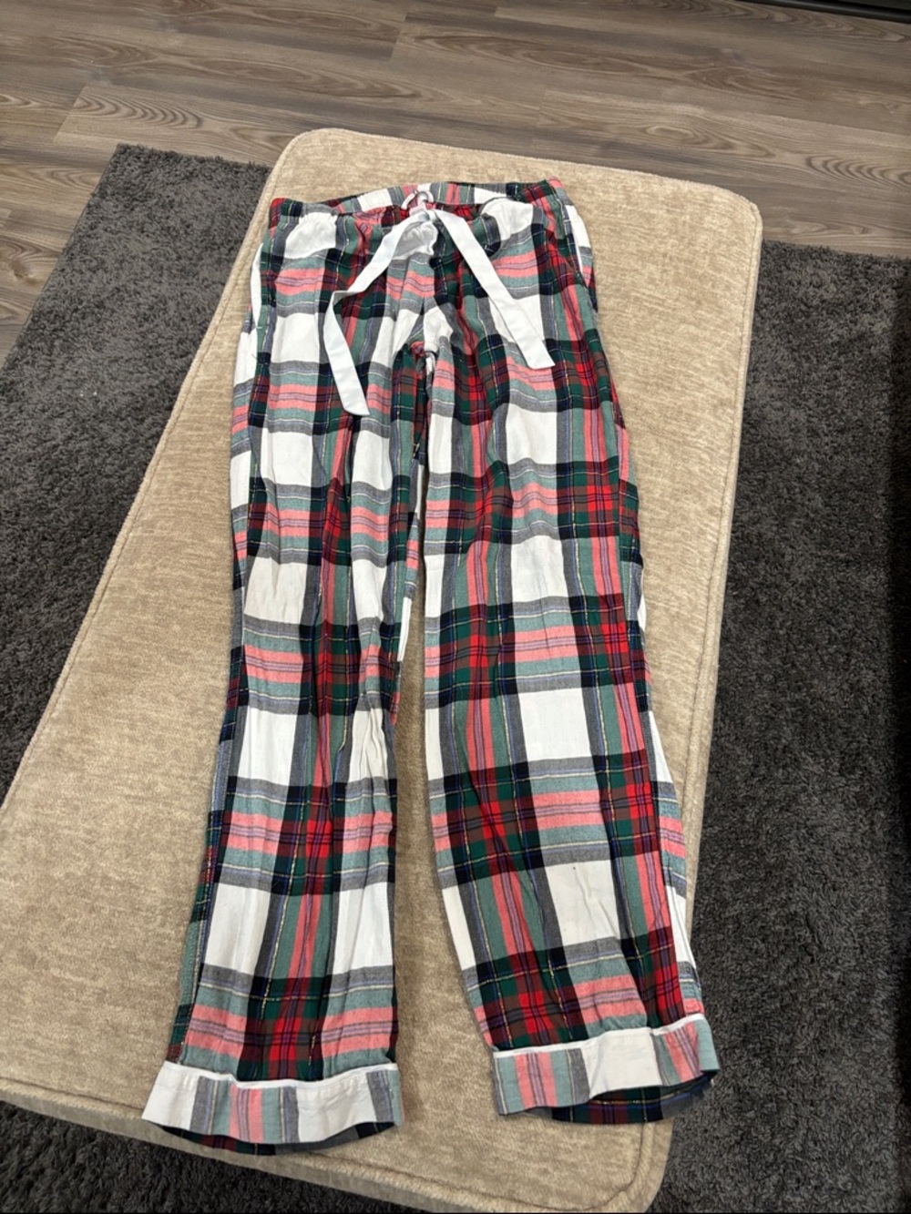 Victoria's Secret Red, Green & Navy Plaid Lounge Pants